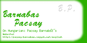 barnabas pacsay business card